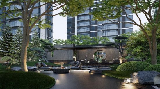 園林效果圖(最終以開發商公布為準),金沙公館項目供圖 園林效果圖(最終以開發商公布為準),金沙公館項目供圖