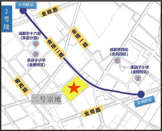 金牛區金泉街道宗地位置示意圖。圖據成都市公共資源交易中心網站 金牛區金泉街道宗地位置示意圖。圖據成都市公共資源交易中心網站