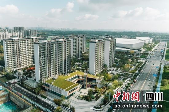 陸肖TOD實景。(資料圖)成都軌道集團供圖 陸肖TOD實景。(資料圖)成都軌道集團供圖