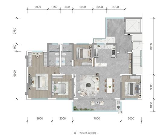 約143平方米戶型圖,新希望·長粼府供圖 約143平方米戶型圖,新希望·長粼府供圖