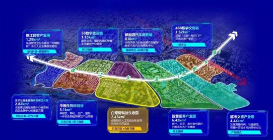 “一道九園”規(guī)劃分布。圖自:錦江發(fā)布 “一道九園”規(guī)劃分布。圖自:錦江發(fā)布