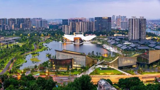 天府藝術公園實景圖。中鐵·拾貳宸供圖 天府藝術公園實景圖。中鐵·拾貳宸供圖