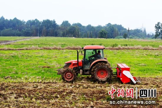 農機播種示范現場。肖蒙 攝 農機播種示范現場。肖蒙 攝
